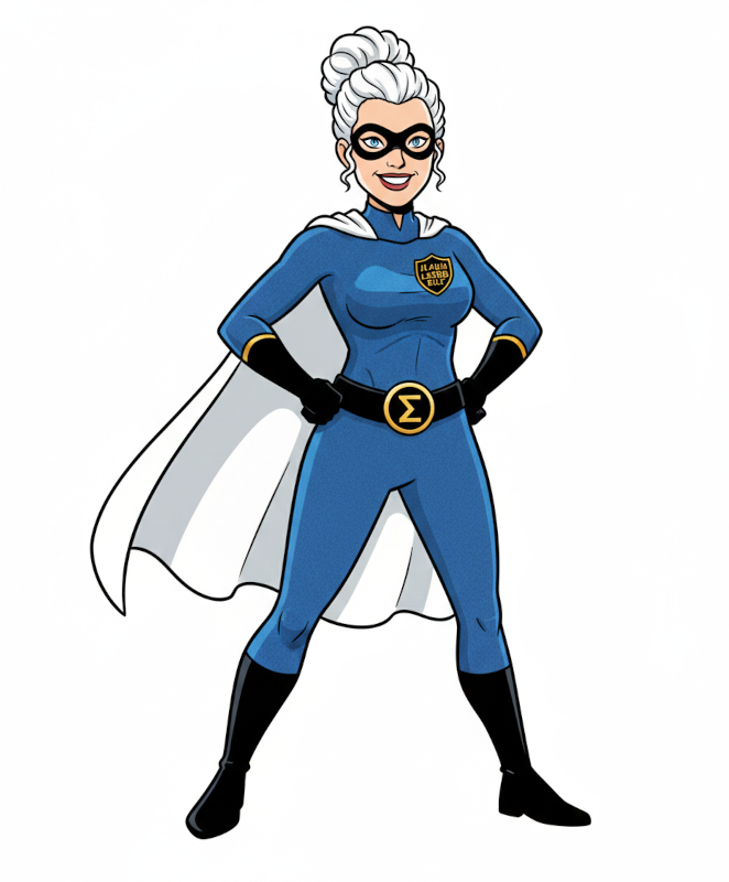 A Female Lean Six Sigma Superhero