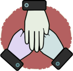 Teamwork Icon red color